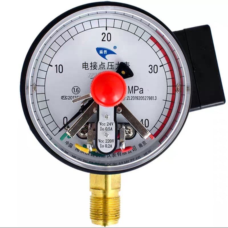 景津压滤机质普YXC100电接点压力表40MPA磁助24V磁簧油缸压力表