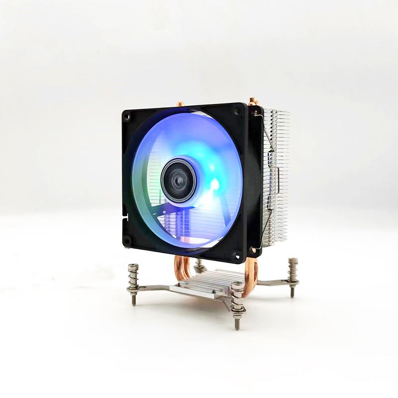 12代2热管风冷电脑cpu散热器9CM静音台式主机115X CPU双风扇D1581