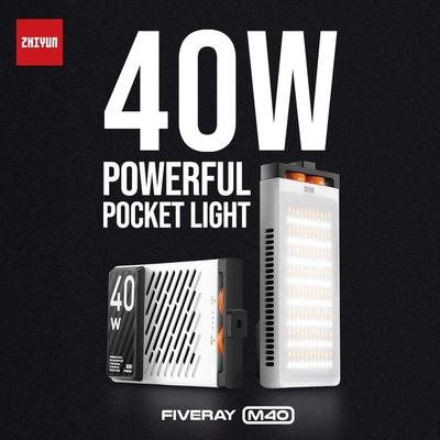 智云五倍M40便携式口袋拍照摄影专业补光灯直播间打光灯户外手持