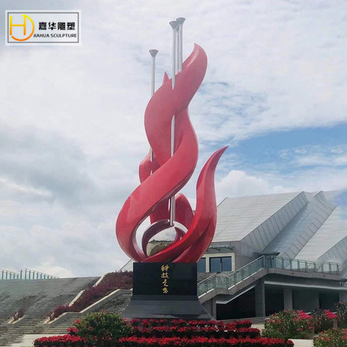 不锈钢雕塑制作摆件城市地标镜面拉丝镂空金属售楼部户外园林装饰