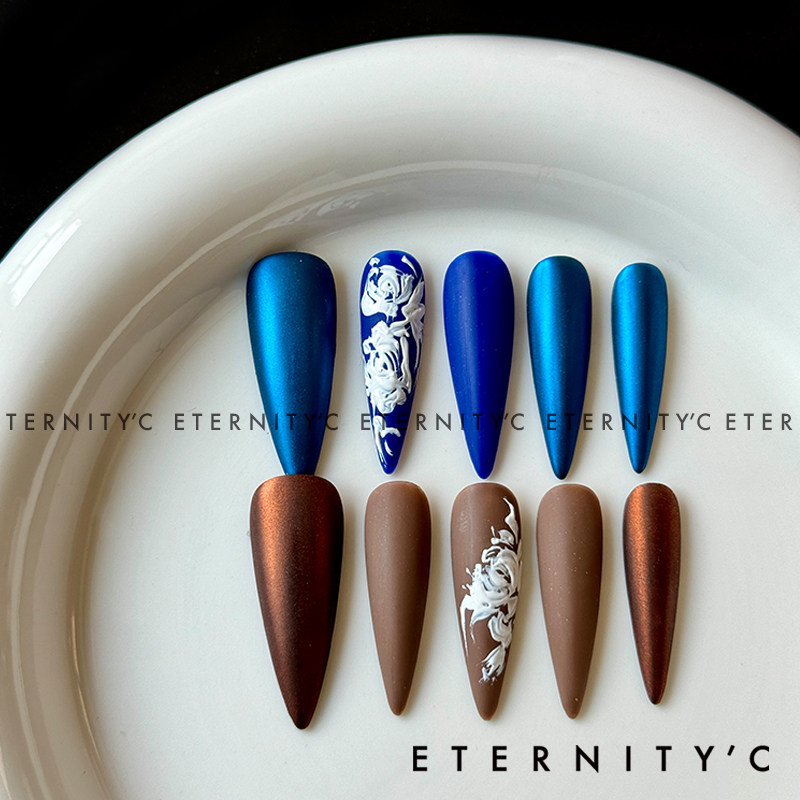 C+洛可可花卉 亚文化新款高级小众欧美中长款重工美甲穿戴甲手工,彩妆/香水/美妆工具,穿戴甲/甲片,淘宝优惠券,粉丝福利购,淘宝优惠卷