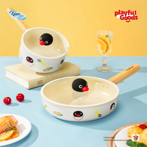有点淘气 x Pingu正版ip授权Cooking系列陶瓷涂层煎锅