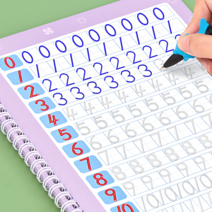 数字练字帖幼儿园凹槽练字本儿童控笔训练练习字帖幼儿入门初学者描红本专用3-4-5岁6宝宝学前启蒙练字本反复使用大班小班中班绘画