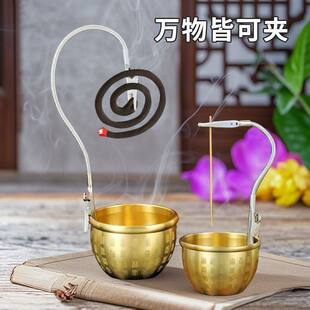 蚊香夹子双头鳄鱼夹万能型夹香神器线香支架新款专用夹子不锈钢