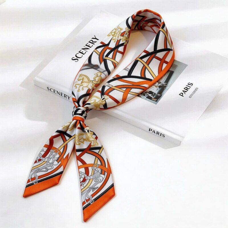 丝巾长条丝巾绑包包细窄小丝巾缠包手柄丝带链条飘带法式ins发带