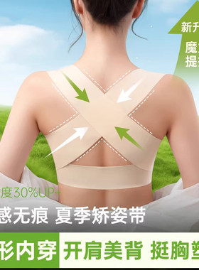 日本隐形内穿女士防驼背矫姿带