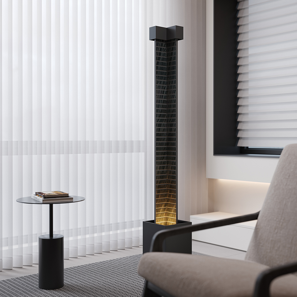 意式流水摆件循环水客厅招财水幕墙轻奢高级感玄关落地装饰水景Z1