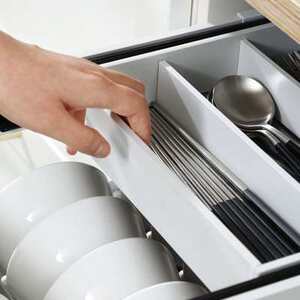 意驰 拉篮厨房橱柜内置抽屉式碗篮304不锈钢小规格双层碗碟收纳篮