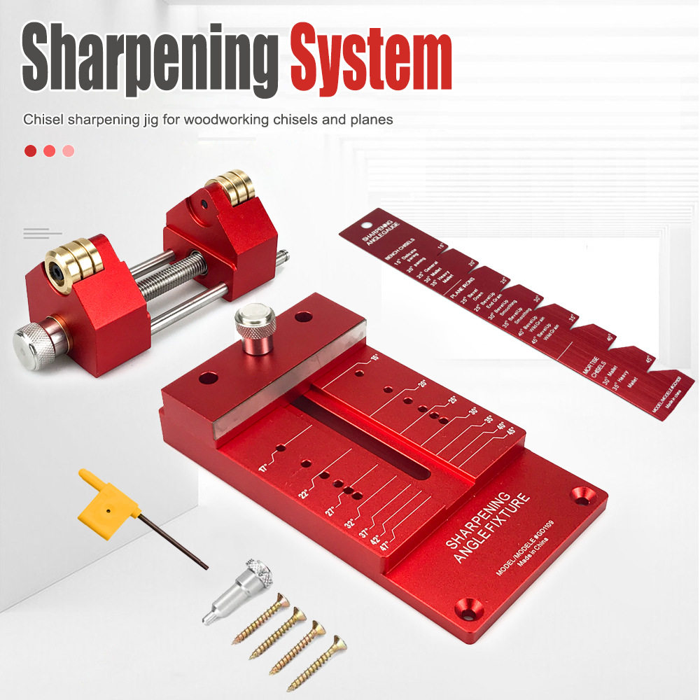 Sharpening Holder 定角磨刀器用于木工凿子的磨刀架测量角度套装图片