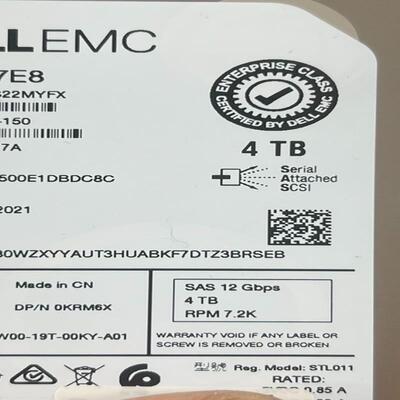 戴尔拆机4TSAS 硬盘