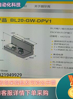 现货全新原装图尔克模块BL20-GW-DPV1
