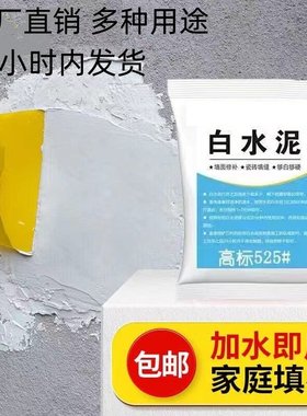 国标525白水泥家用防水防霉瓷砖填缝堵洞补墙地漏速干白色水泥胶