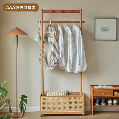 AAA级进口榉木脏衣篓收纳筐一体