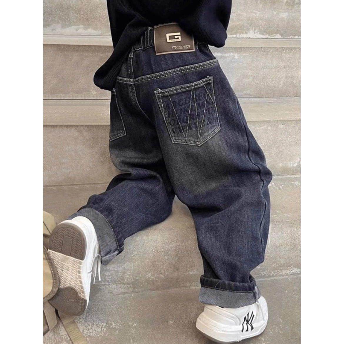 男童牛仔裤春秋款2025新款中大童秋装裤子儿童韩版休闲宽松长裤潮,童装/婴儿装/亲子装,儿童牛仔裤,淘宝优惠券,粉丝福利购,淘宝优惠卷