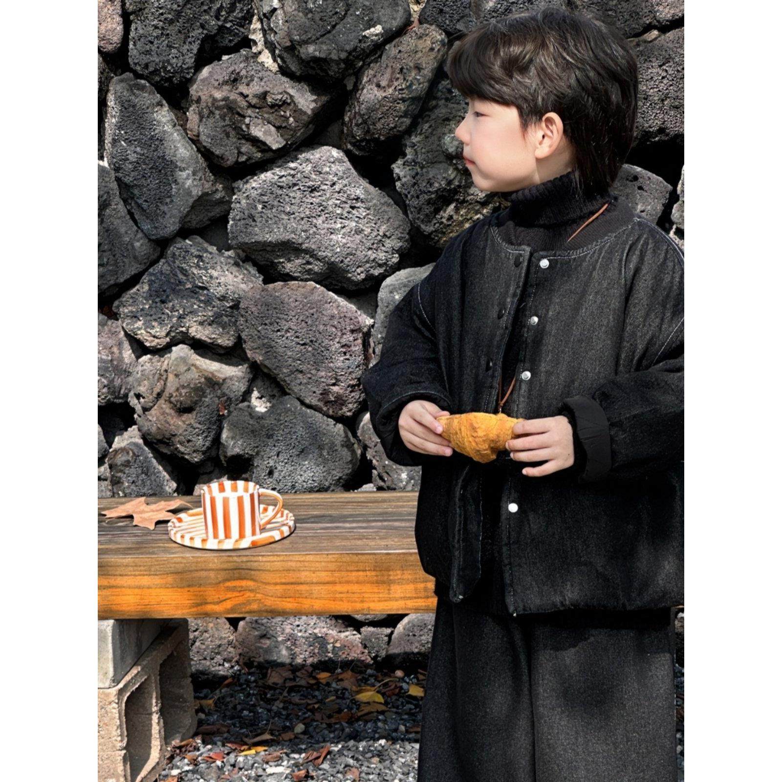 貌貌妈家2025冬季新款儿童搭覆古牛仔加厚外套男女童韩版加绒棉衣,童装/婴儿装/亲子装,儿童牛仔外套,淘宝优惠券,粉丝福利购,淘宝优惠卷