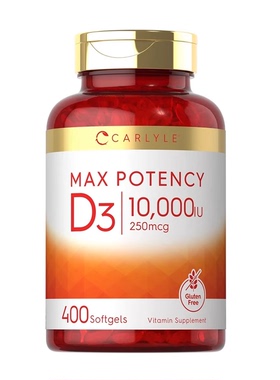 效期到28年 Carlyle Max维生素D310000IU 400粒