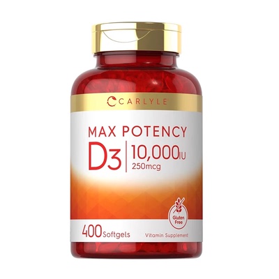 效期到27.12 Carlyle Max维生素D310000IU 400粒