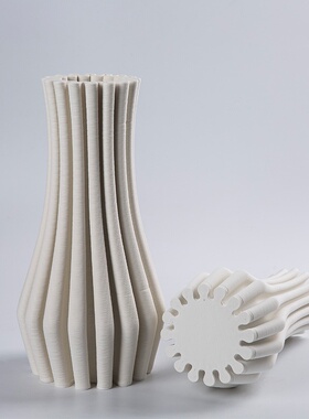 3D陶瓷打印摆件 样板房家居插花装饰品陶瓷工艺品北欧花瓶摆件