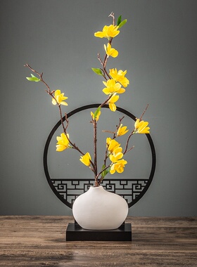 客厅摆件高端大气感轻奢新中式隔断装饰品展示柜复古中国风设