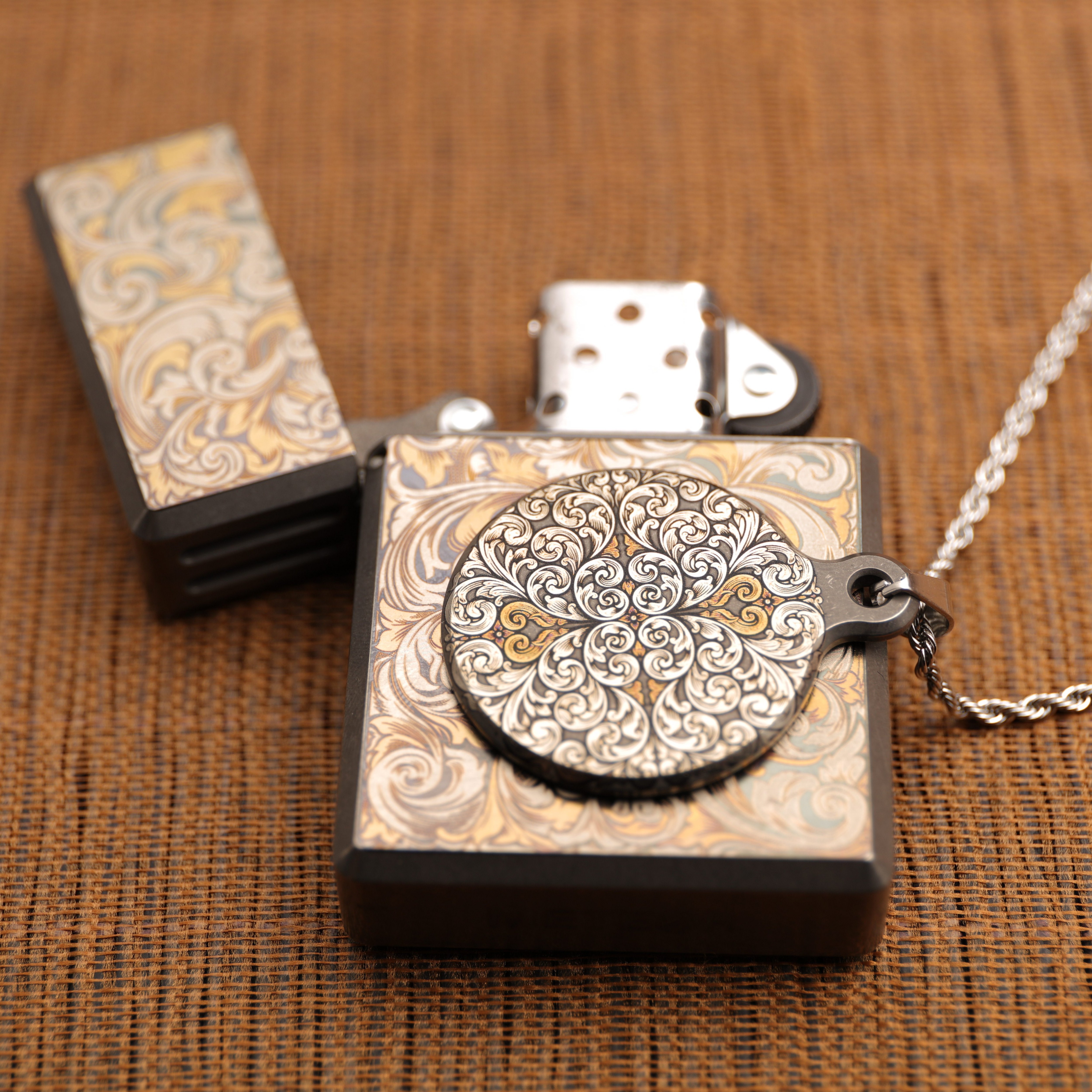 火机+吊坠唐草纹套餐高端送礼