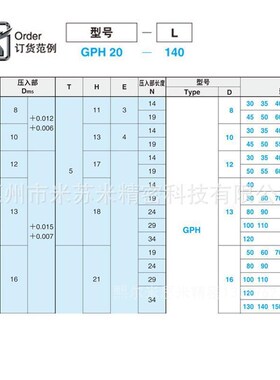 GPH40-190/200/210/220/240/250 替米苏米ISUMI精密级带肩导柱