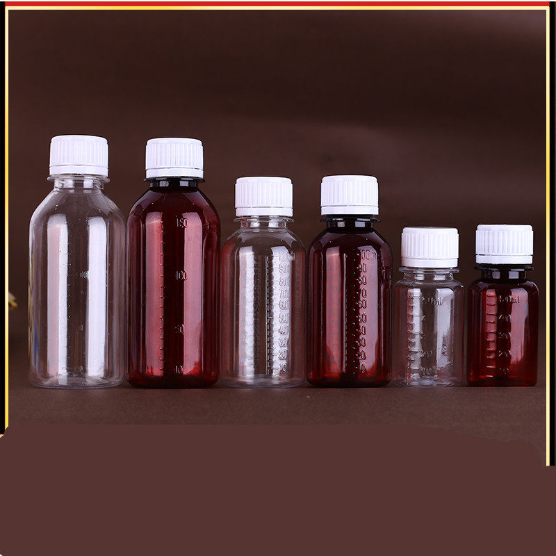 50 100 150毫升塑料瓶 PET液体样品分装瓶带刻度小口防盗盖密封瓶