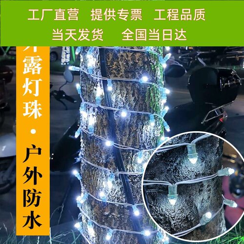 户外防水高亮灌胶低压灯串闪灯彩灯树木亮化街道装饰绕树灯工程灯