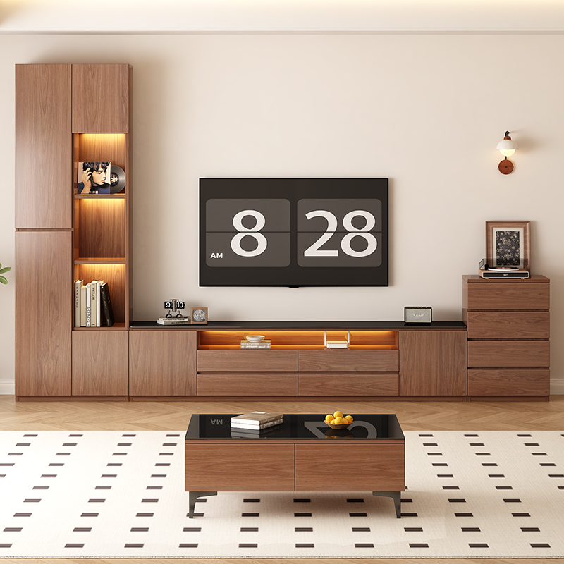 电视柜电视墙茶几组合2025新款