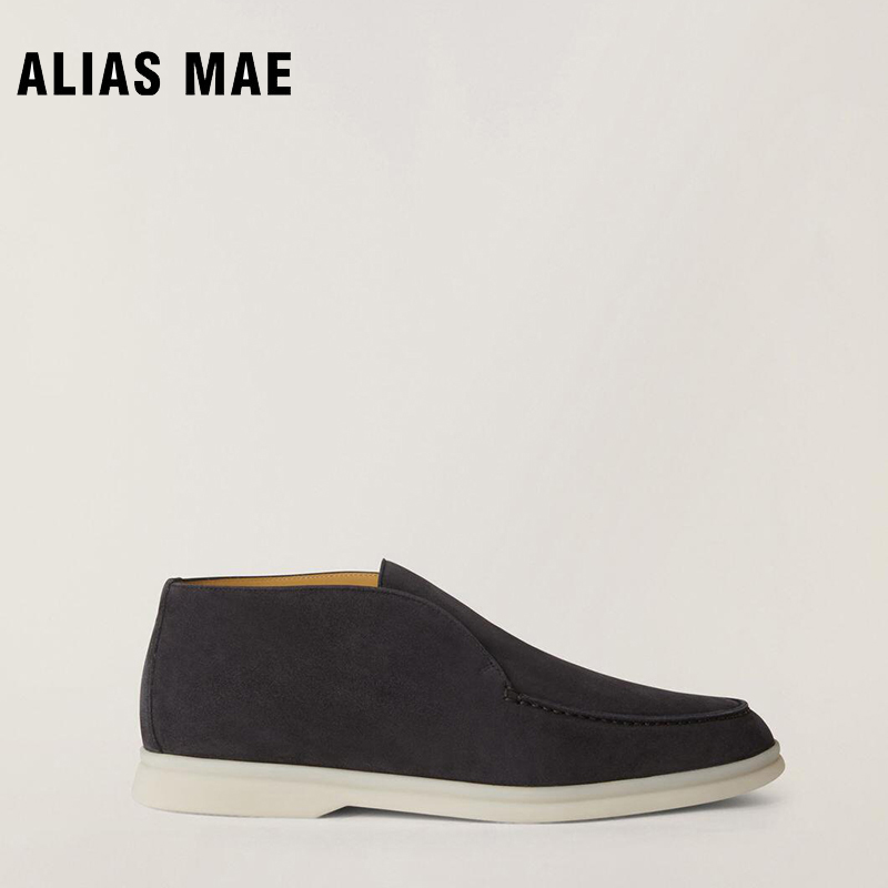 ALIAS  MAE马丁靴秋季新款LP高帮鞋真皮乐福鞋休闲百搭短靴一脚蹬
