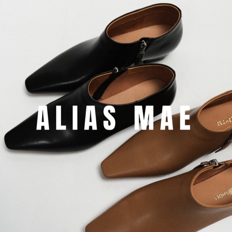 ALIASMAE真皮浅口低跟短靴