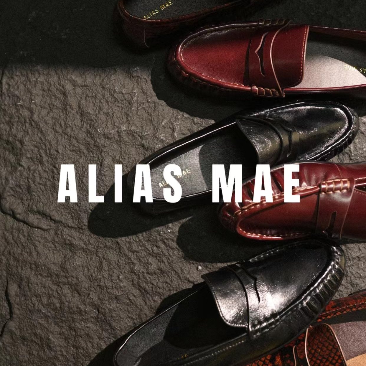 ALIASMAE圆头平底褶皱豆豆鞋