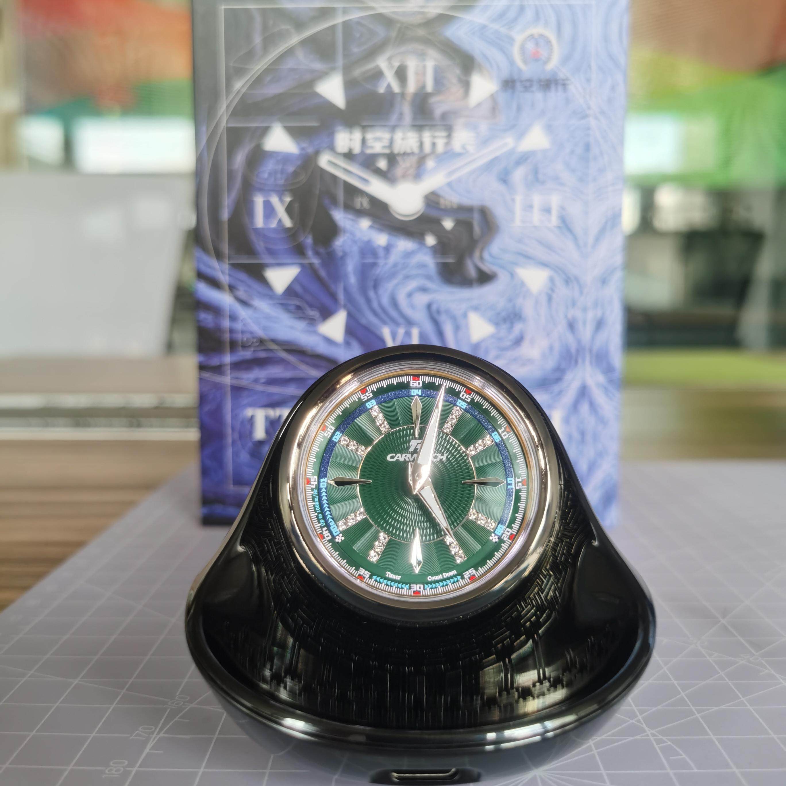 海外版限量高级夜光车载专用立体指针钟表智能车联网个性表盘时钟