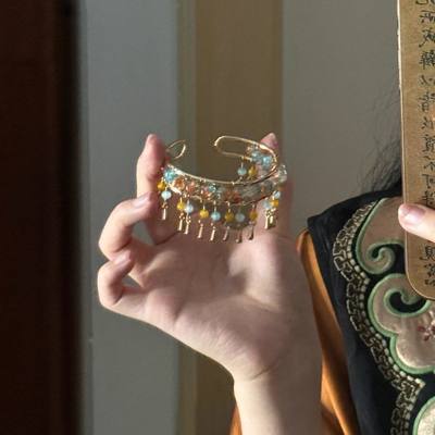 羲和|新中式民族风古风超仙气氛围感精致流苏灵动开口手镯手饰