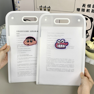 手提式卡通蜡笔小新学生试卷夹风琴包文件袋文件夹文具大容量防水