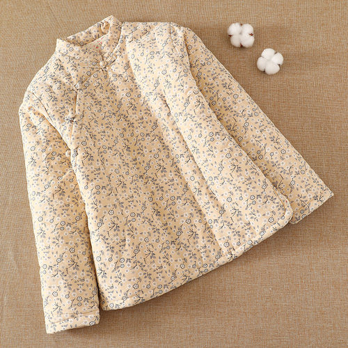 棉花棉袄女中国风复古盘扣棉衣