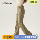 女童喇叭裤 野趣豆 春秋新款 喇叭裤 轻磨毛口袋工装 jollybean