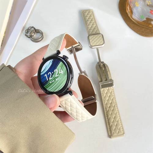 GT5pro菱格真皮磁吸扣表带