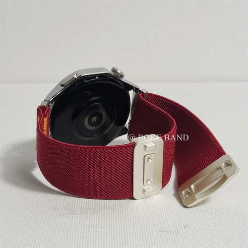 钢接口-升级钢扣密纹编织磁吸适用华为手表watch5表带透气GT5Pro