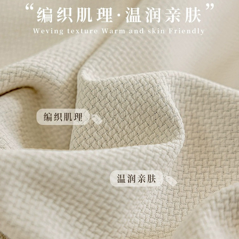 双面米粒棉抹茶绿棉麻窗帘卧室阳台客厅全遮光定型现代遮光窗帘布