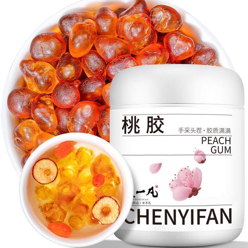 陈一凡桃胶云南桃胶桃花泪可搭雪燕皂角米组合银耳羹桂圆罐装400g