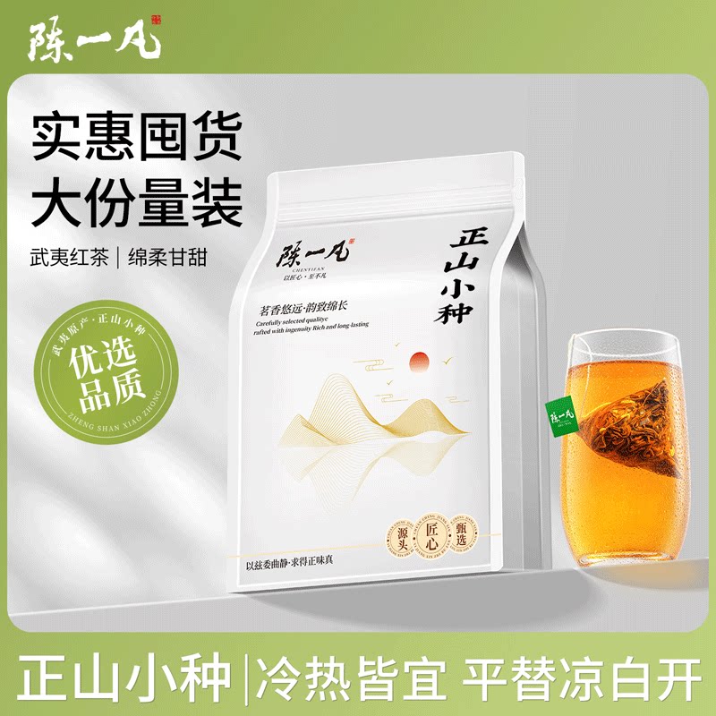 陈一凡正山小种红茶 蜜香金骏眉武夷红茶新茶奶茶店专用袋泡252g
