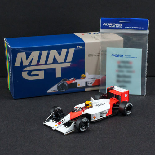 MINIGT 1:64 迈凯伦McLaren MP4/4 #12 Ayrton Senna1099汽车模型
