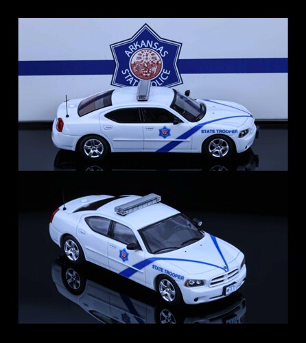 Rollin 1:64 ASP 阿肯色州州警 道奇战马 charger 08 合金车模型