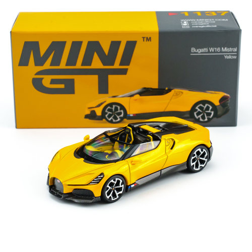 MINIGT 1:64 布加迪W16 Mistral Bugatti 1137合金汽车模型摆件