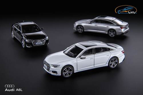 VAV现货 1:64 奥迪A6L AUDI 车轮转动丝滑 仿真合金汽车模型摆件