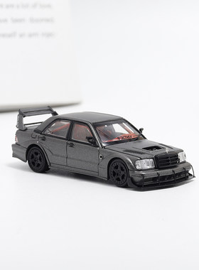 奔驰190E W201 KS概念改装版 RM犀牛 1:64 仿真合金汽车模型摆件