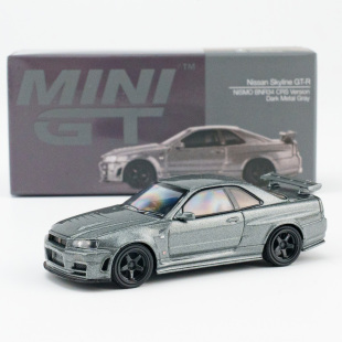 MINIGT 1:64 日产Nissan R34 Skyline GT-R 灰 1160合金汽车模型