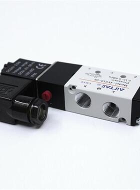 亚德客电磁气动阀 4v210一08 220v电子控制器气阀 换向阀线圈24V
