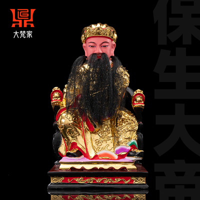 香樟木保生大帝神像吴真人大道神医除病无灾海峡医神家用供奉摆件