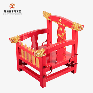 神明轿子抬神轿子香樟木雕神明出巡坐驾神明龙椅过山轿撵轿可定制